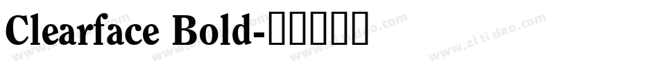Clearface Bold字体转换